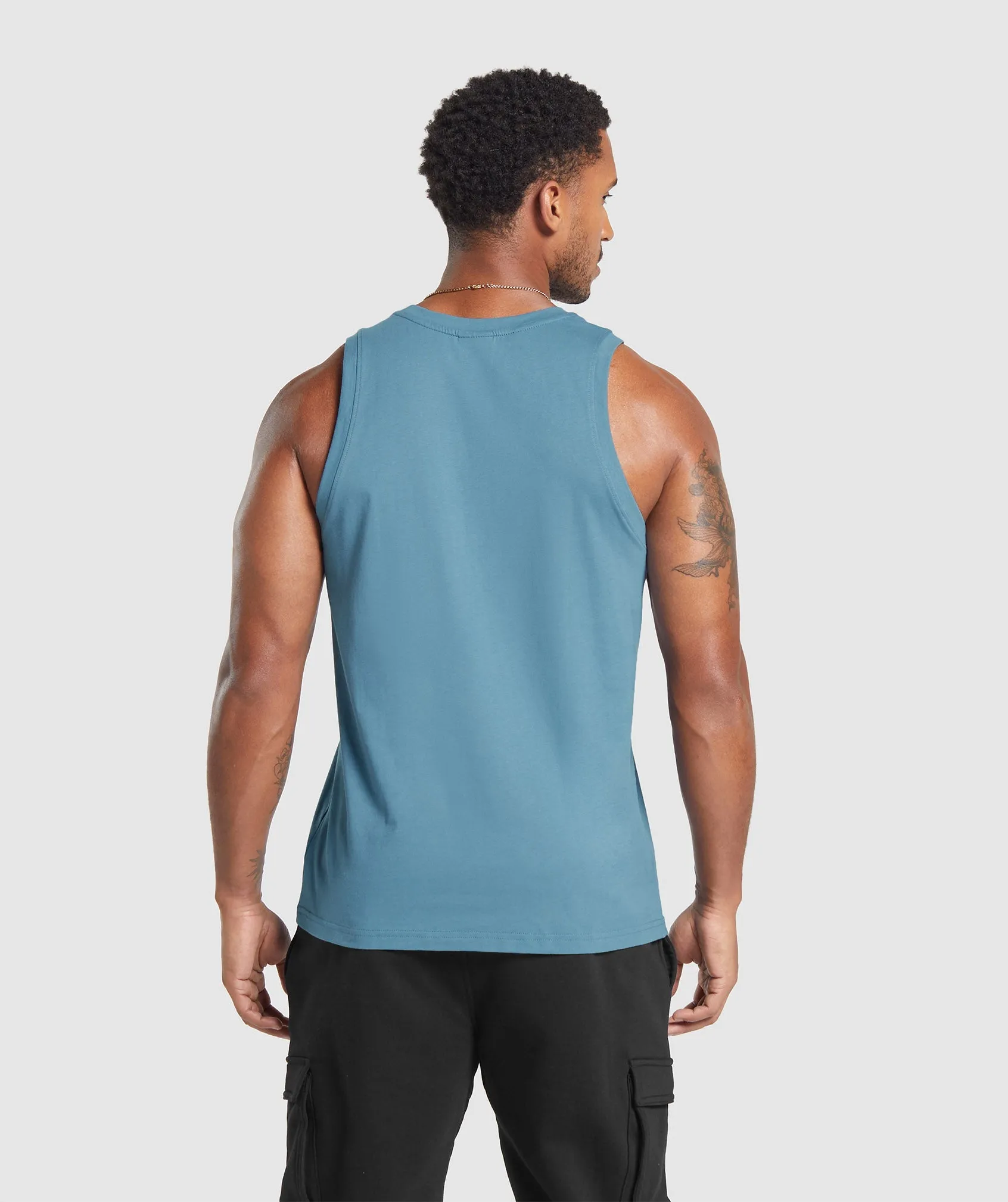 Gymshark Crest Tank - Faded Blue