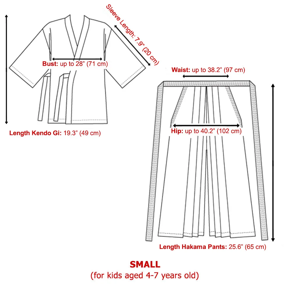 Samurai Kids Hakama Kimono Costume Sakura Warrior